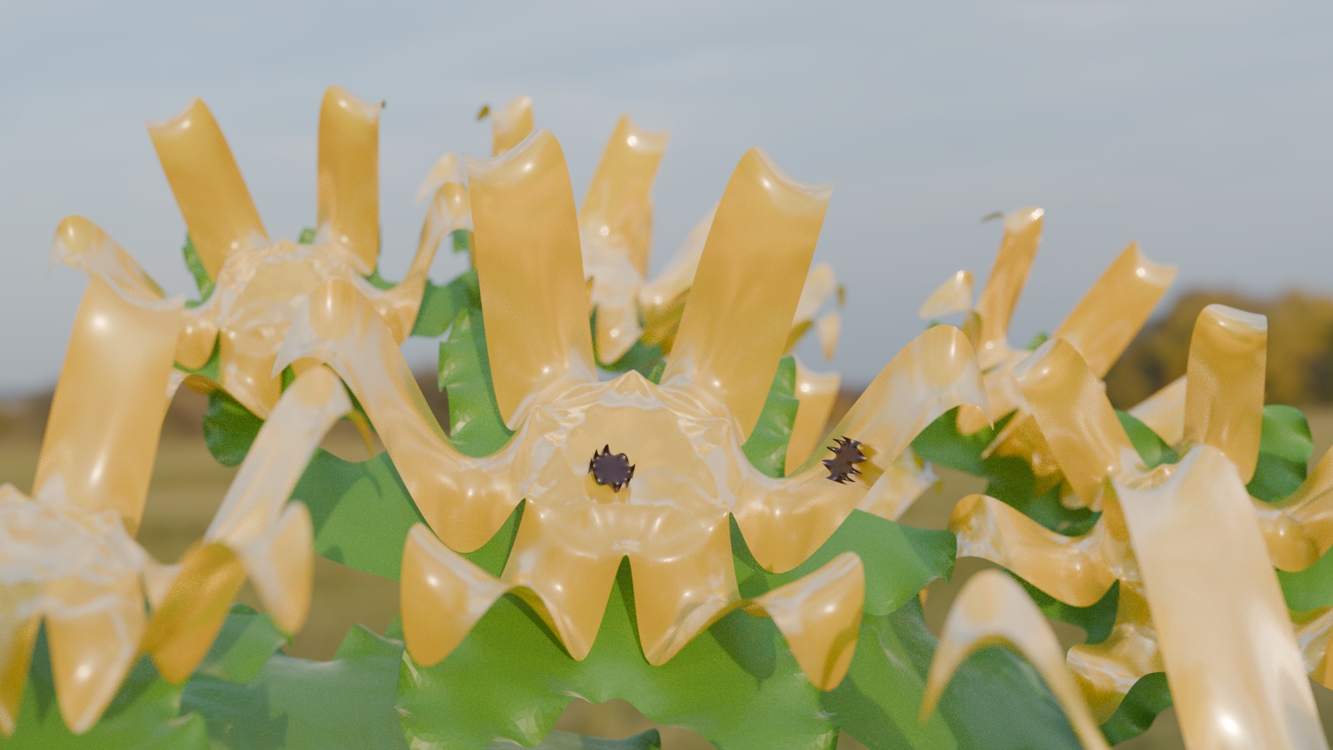 Pseudo-harmonic flowers